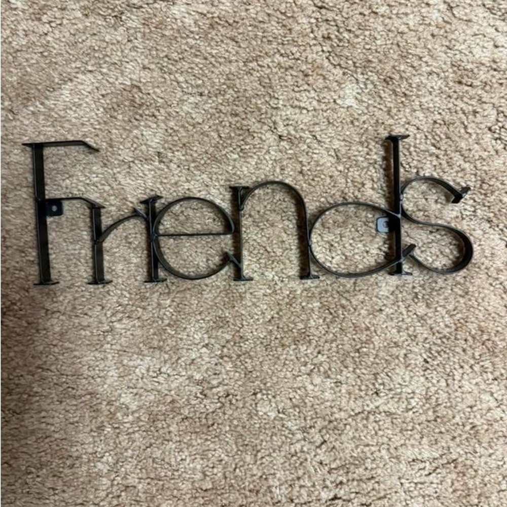 Black Metal 'Friends' Wall Decor